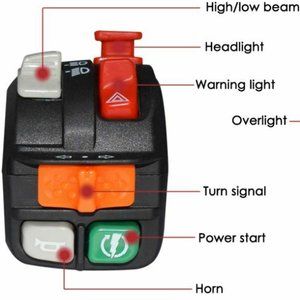 7/8" 22mm Motorcycle Handlebar Control Switch